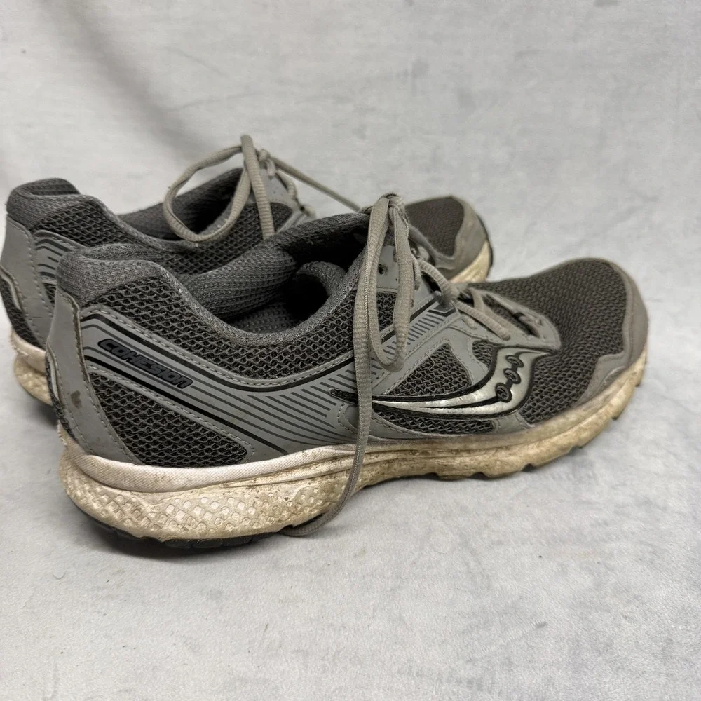 Saucony Cohesion 10 Shoes Mens Size‎ 10.5W Gray Running Mesh Sneakers S25343-1